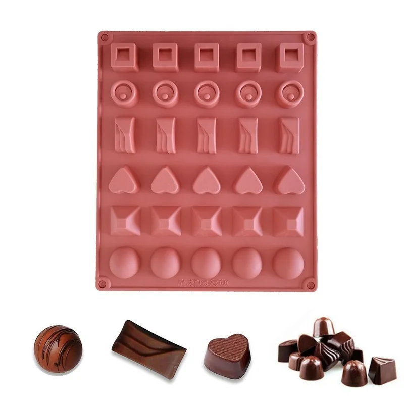 Silicone 30 with 6 Shapes Chocolate Mold Insert Candle Fondant Glue Biscuit Mold Jelly Pudding Mold Fondant Straw Topper Molds
Silicone 30 with 6 Shapes Chocolate Mold Insert Candle Fondant Glue Biscuit Mold Jelly Pudding Mold Fondant Straw Topper Molds