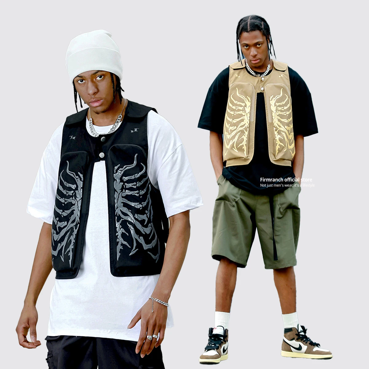 Firmranch 2022 New Skeleton Sleeveless Jacket Vest Men Black Grey Body Armor Techwear Working Load Bearing Waistcoat Streetwear
Firmranch 2022 New Skeleton Sleeveless Jacket Vest Men Black Grey Body Armor Techwear Working Load Bearing Waistcoat Streetwear