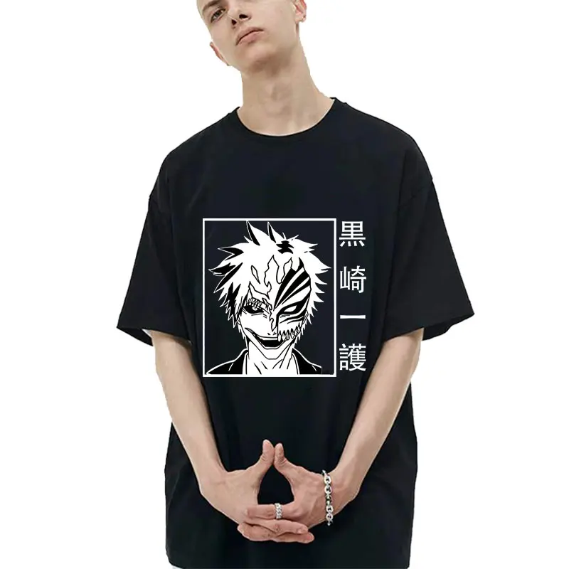 2022s New Anime Bleach Kurosaki Ichigo T Shirts Man Japanese Tshirt Short Sleeve Men Women Harajuku Cool Tee Mens Manga T-shirt
2022s New Anime Bleach Kurosaki Ichigo T Shirts Man Japanese Tshirt Short Sleeve Men Women Harajuku Cool Tee Mens Manga T-shirt
