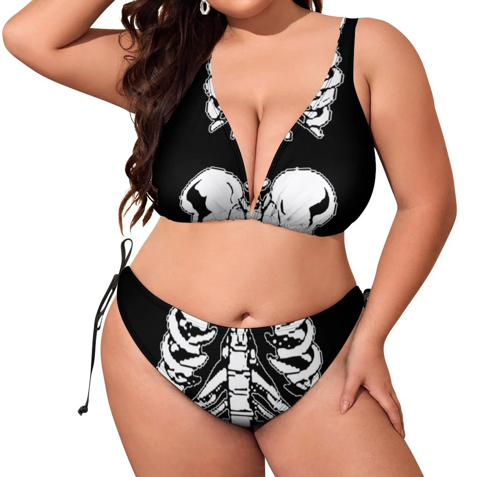 Halloween Skeleton Bikini Set Pelvis Print Bikini Swimsuit Push Up Fashion Swimwear Custom Bathing Suit Beach Outfits Plus Size
Halloween Skeleton Bikini Set Pelvis Print Bikini Swimsuit Push Up Fashion Swimwear Custom Bathing Suit Beach Outfits Plus Size