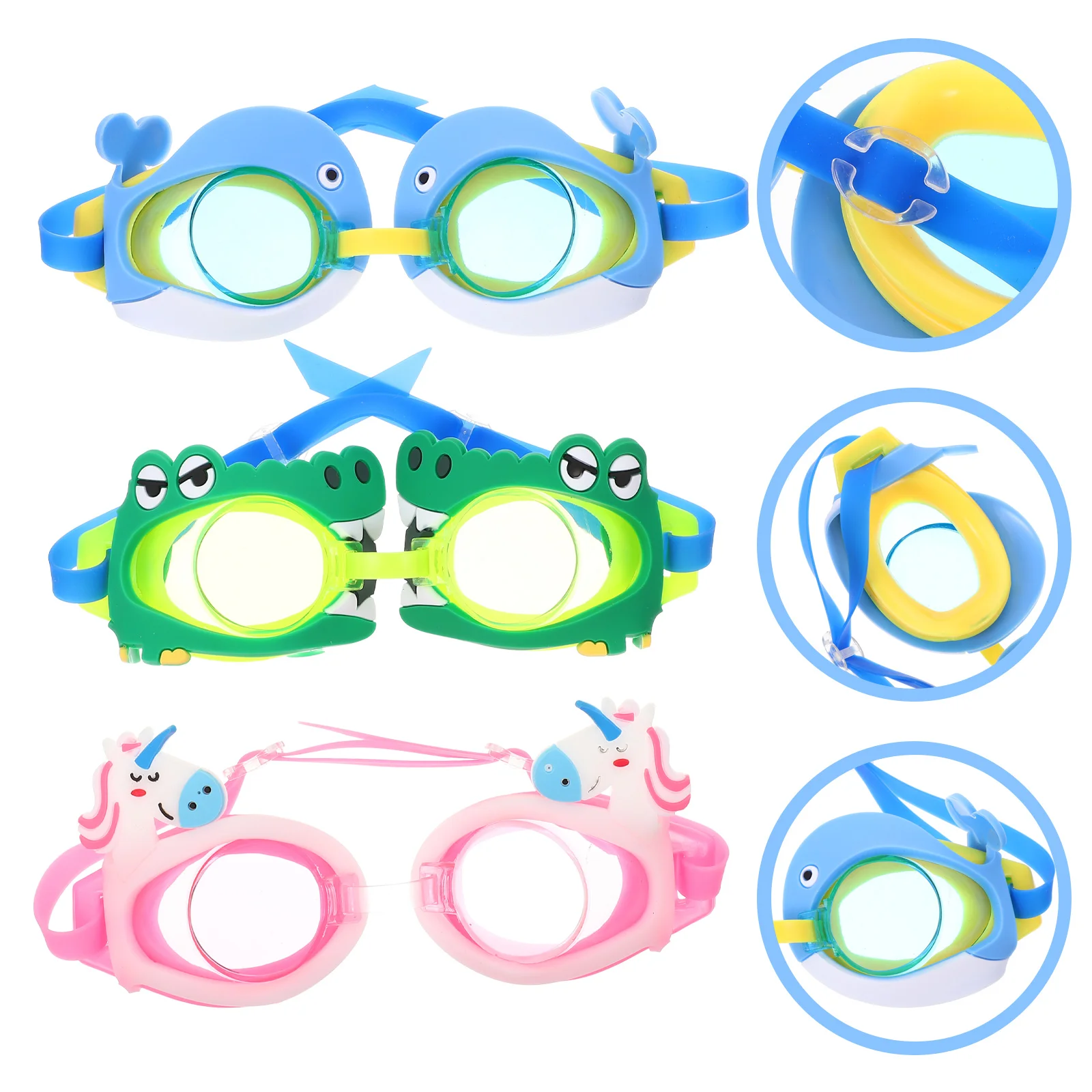 3 шт., детские силиконовые очки для плавания
3 шт., детские силиконовые очки для плавания