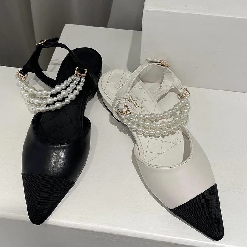 Women Sandals Female Shoes Fashion Casual Outside Mixed Colors 2023 New Spring Summer Pointed Toe Pearl Ladies Slides
Women Sandals Female Shoes Fashion Casual Outside Mixed Colors 2023 New Spring Summer Pointed Toe Pearl Ladies Slides