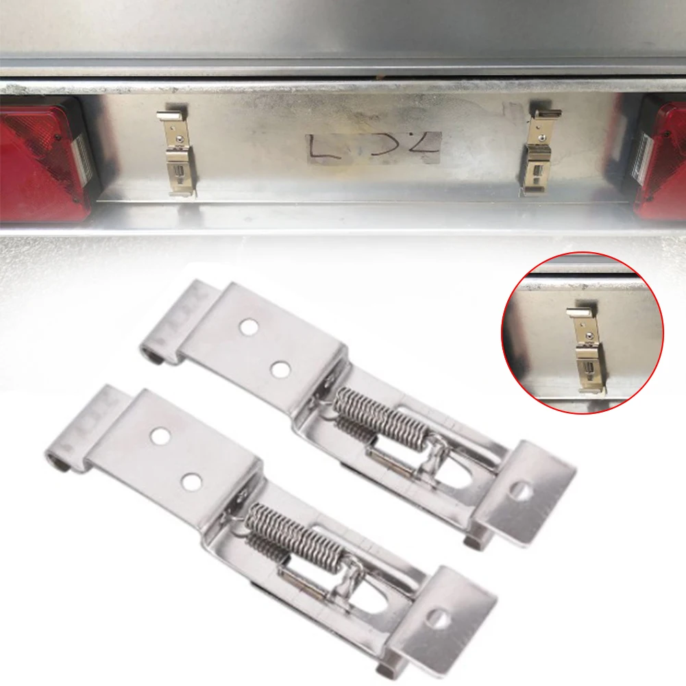 2 PCS Stainless Steel Car License-Plate Frame Holder Trailer Number Plate Clips Spring Bracket Cars License Plate Cover Fixeds
2 PCS Stainless Steel Car License-Plate Frame Holder Trailer Number Plate Clips Spring Bracket Cars License Plate Cover Fixeds