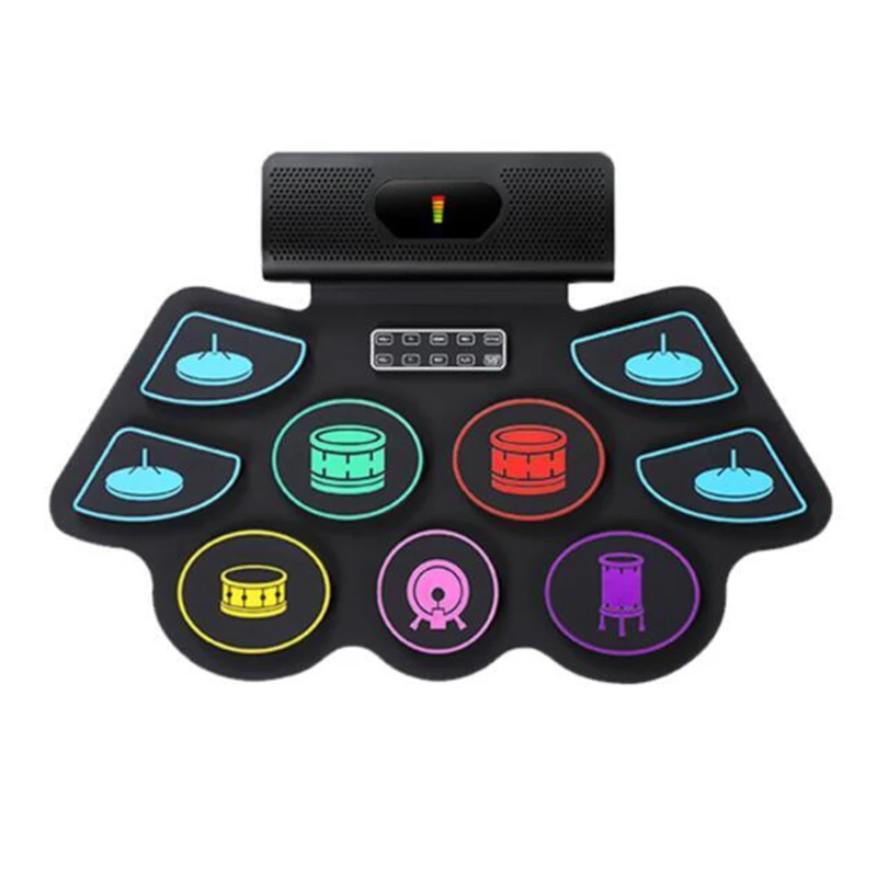 Electronic Drum Set For Kids & Adults, 9 Pads Roll Up Electric Drum Kit, Portable Digital Midi Practice Drum Pad
Electronic Drum Set For Kids & Adults, 9 Pads Roll Up Electric Drum Kit, Portable Digital Midi Practice Drum Pad