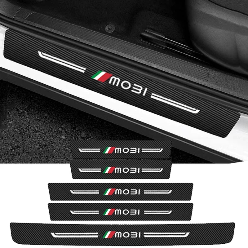 Защитная пленка для автомобильной двери из углеродного волокна FIAT MOBI логотип