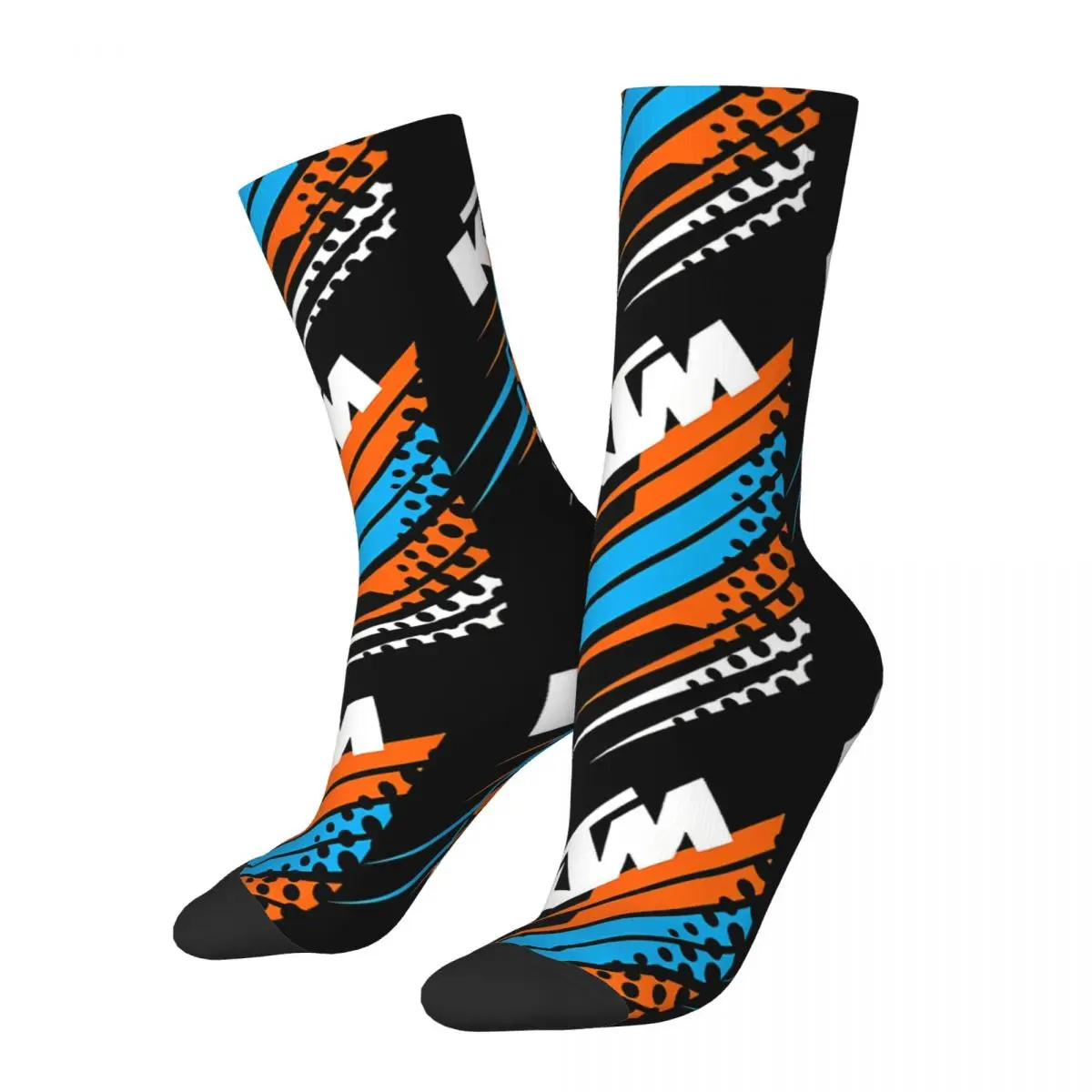 

Забавные сумасшедшие носки для мужчин KM Storm винтажные гонки эндуро крест Мотокросс качественный узор с принтом бесшовные носки подарок