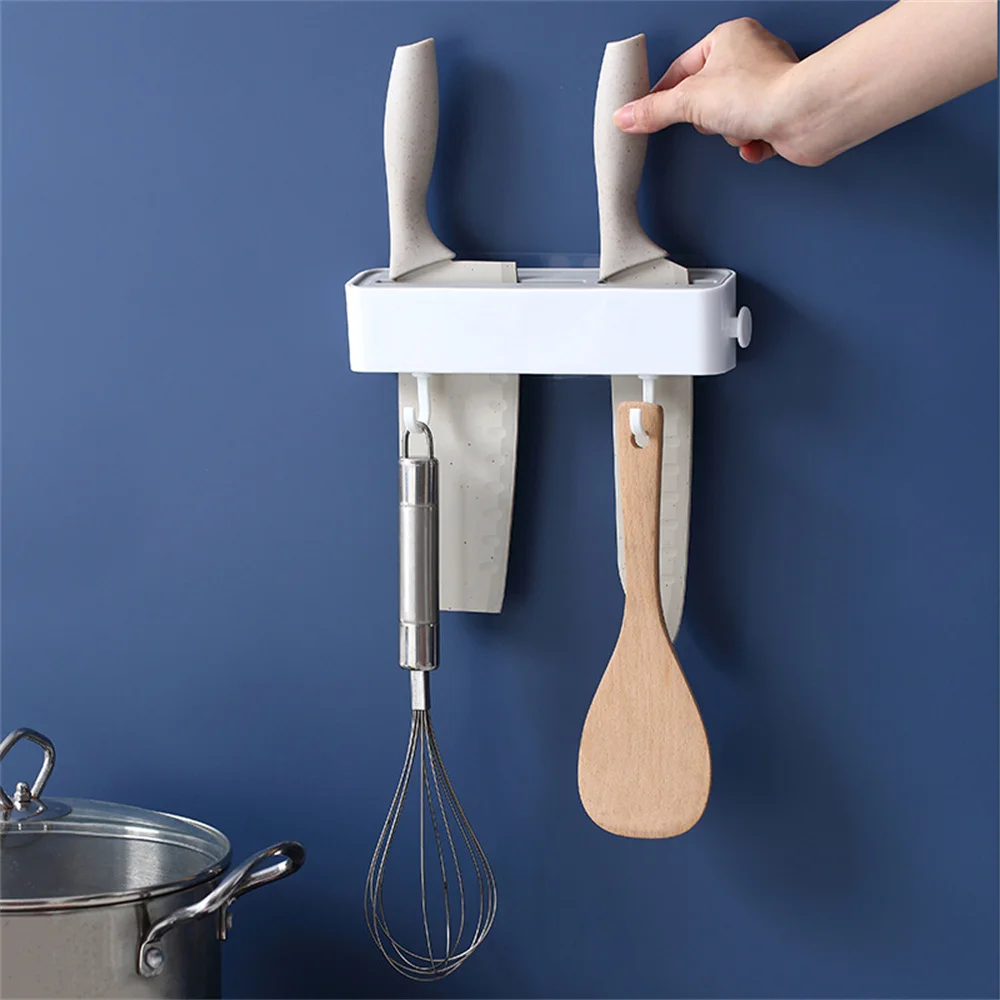 Wall Mounted Cutter Organizer Punch-Free Floating Shelf with Hanger & Slots for Bathroom Kitchen Draining Stand GRSA889
Wall Mounted Cutter Organizer Punch-Free Floating Shelf with Hanger & Slots for Bathroom Kitchen Draining Stand GRSA889