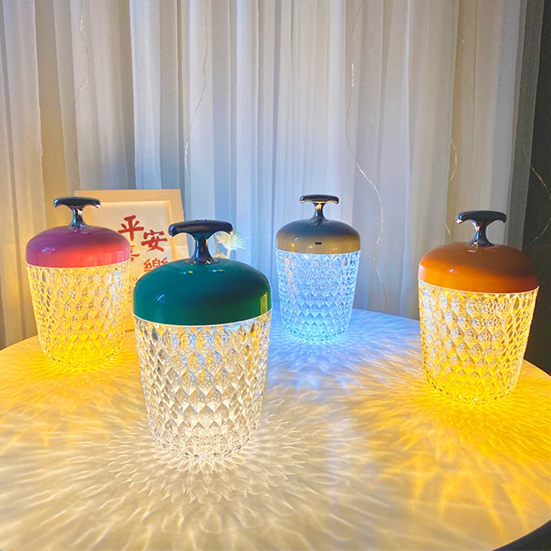 LED Colorful Remote Control Crystal Diamond Table Lamp USB Rechargeable Portable Night Light Bedroom Atmosphere Decorative Light
LED Colorful Remote Control Crystal Diamond Table Lamp USB Rechargeable Portable Night Light Bedroom Atmosphere Decorative Light