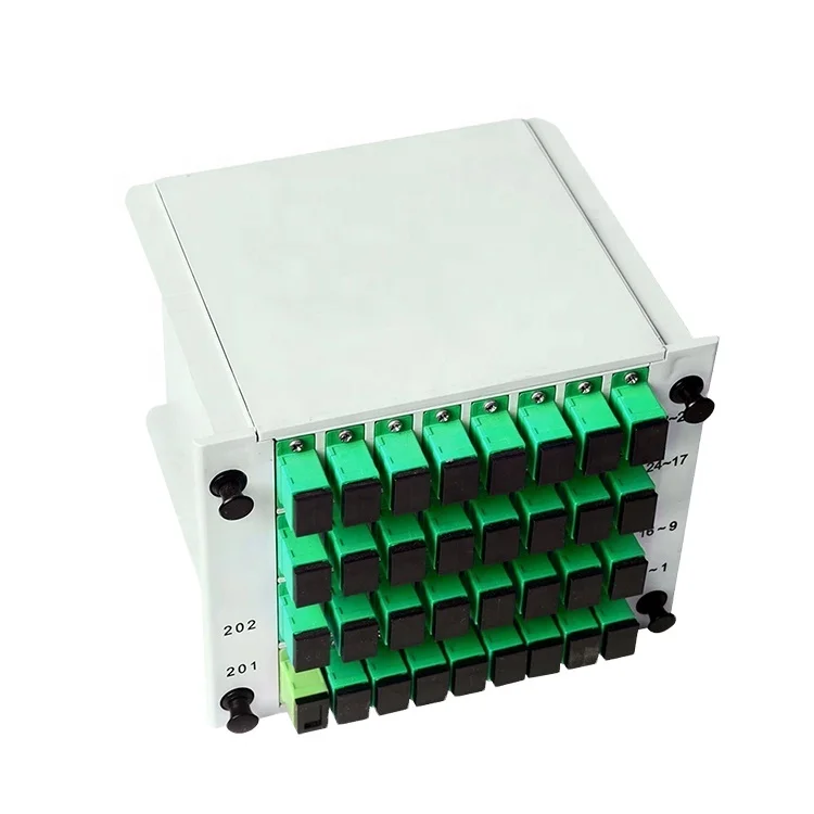 Оптоволоконное оборудование Ftth, волоконно-оптический 1x32 SC/ APC PLC LGX ABS разделитель кассеты типа коробки для волоконно-оптического соединения
Оптоволоконное оборудование Ftth, волоконно-оптический 1x32 SC/ APC PLC LGX ABS разделитель кассеты типа коробки для волоконно-оптического соединения