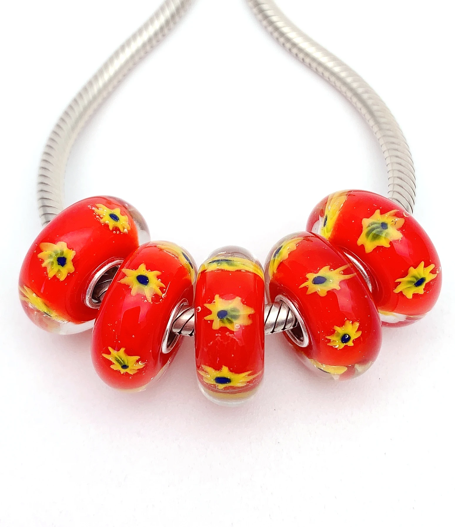 YG126 5X 100% Authenticity S925 Sterling Silver Beads Murano Glassbeads beads Fit European Charms Bracelet diy jewelry Lampwork
YG126 5X 100% Authenticity S925 Sterling Silver Beads Murano Glassbeads beads Fit European Charms Bracelet diy jewelry Lampwork