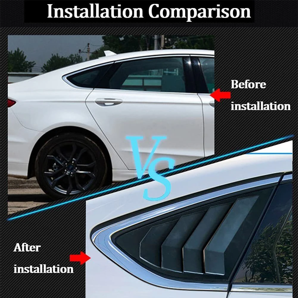 Car Rear Side Door Glass Louvers Cover for Mondeo Fusion 2013 2021 Sports Aesthetic Resistant to Backlog from Rain
Car Rear Side Door Glass Louvers Cover for Mondeo Fusion 2013 2021 Sports Aesthetic Resistant to Backlog from Rain