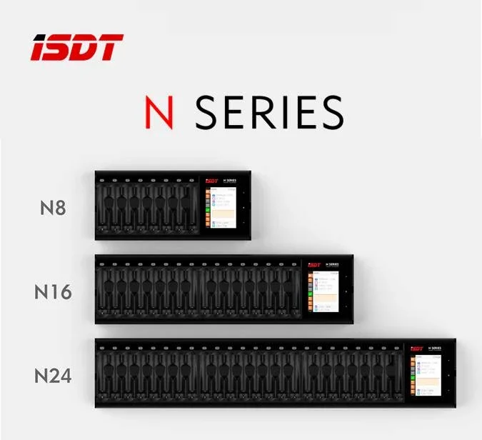 ISDT N8 N16 N24 LCD Display AA AAA DC Smart Battery Charger Li-lon LiHv Ni-MH Ni-Cd LiFePO4 Rechargeable BatteriesRC Model
ISDT N8 N16 N24 LCD Display AA AAA DC Smart Battery Charger Li-lon LiHv Ni-MH Ni-Cd LiFePO4 Rechargeable BatteriesRC Model