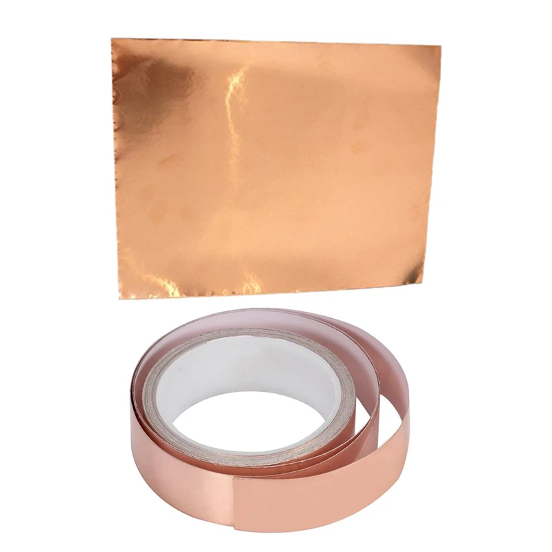 30Mm X10M Copper Foil Tape Adhesive EMI Shielding Guitar Slug Snail Barrier Tool With Multi Purpose 22.5X30cm Self-Adhesive Guit
30Mm X10M Copper Foil Tape Adhesive EMI Shielding Guitar Slug Snail Barrier Tool With Multi Purpose 22.5X30cm Self-Adhesive Guit