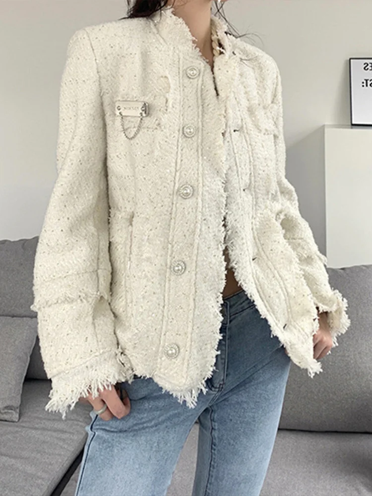 2023 Women Coat Autumn New V-neck Elegant Commuter All-match Rough Texture Jacket Small Fragrance Style Coat for Women
2023 Women Coat Autumn New V-neck Elegant Commuter All-match Rough Texture Jacket Small Fragrance Style Coat for Women