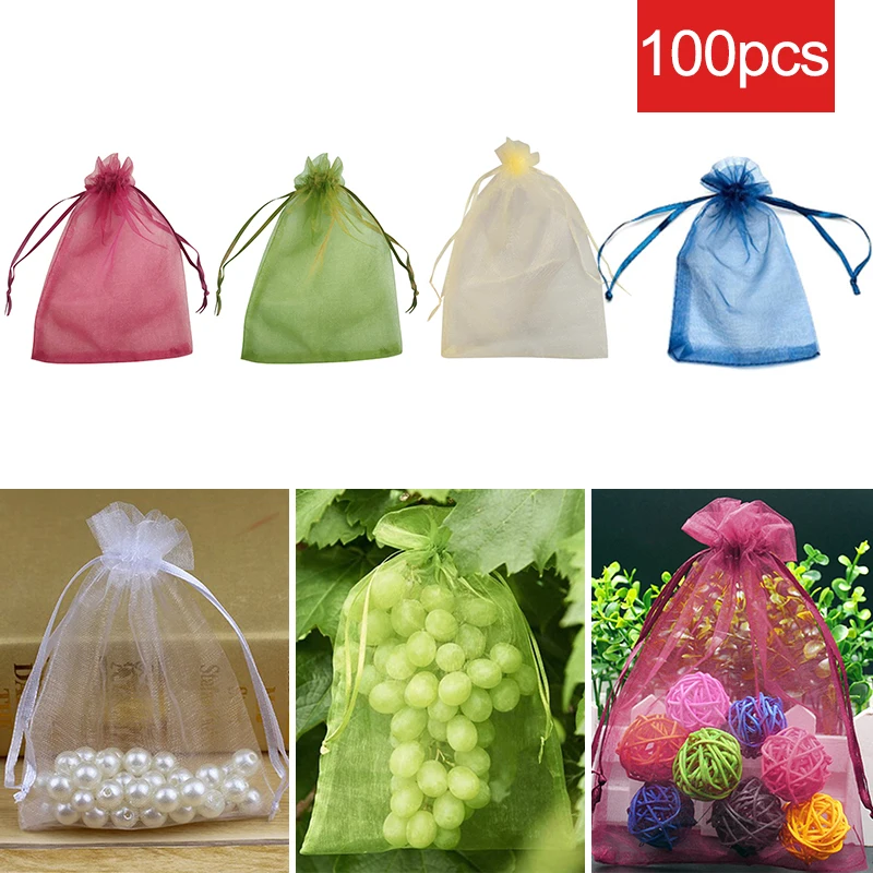 50/100pcs Garden Vegetable Fruit Grow Bag Plants Protection Bags Anti-Bird Gardening Drawstring Net Candy Grape Apple Mesh Pouch
50/100pcs Garden Vegetable Fruit Grow Bag Plants Protection Bags Anti-Bird Gardening Drawstring Net Candy Grape Apple Mesh Pouch