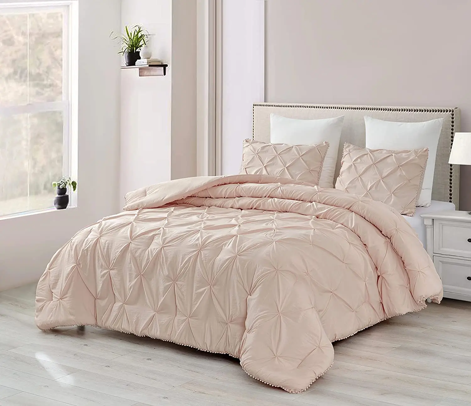 Natalia 2-Piece White Pom Pom Balls Fringe Pinch Pleat Microfiber Comforter Set Twin Size
Natalia 2-Piece White Pom Pom Balls Fringe Pinch Pleat Microfiber Comforter Set Twin Size