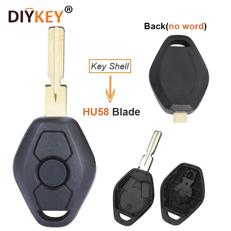 DIYKEY 3 Buttons Replacement Remote Key Shell for BMW Z3 Z4 X3 X5 E36 325i 3 5 7 525i 330i HU58 Blade Back(No Word)
DIYKEY 3 Buttons Replacement Remote Key Shell for BMW Z3 Z4 X3 X5 E36 325i 3 5 7 525i 330i HU58 Blade Back(No Word)