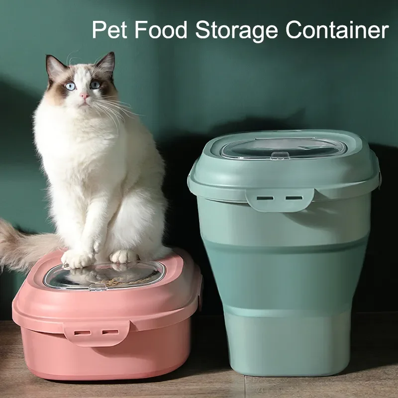 Foldable Pet Food Storage Container Moistureproof Large Capacity Dog Cat Dry Food Storage Sealed Bucket Pet Supplies Accessories
Foldable Pet Food Storage Container Moistureproof Large Capacity Dog Cat Dry Food Storage Sealed Bucket Pet Supplies Accessories