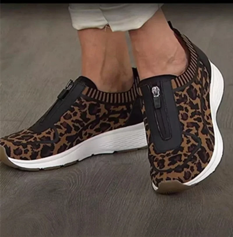 Women Mesh Sports Shoes Leopard Print Solid Color Casual Vulcanize Shoes Women Breathable Zipper Sneakers
Women Mesh Sports Shoes Leopard Print Solid Color Casual Vulcanize Shoes Women Breathable Zipper Sneakers