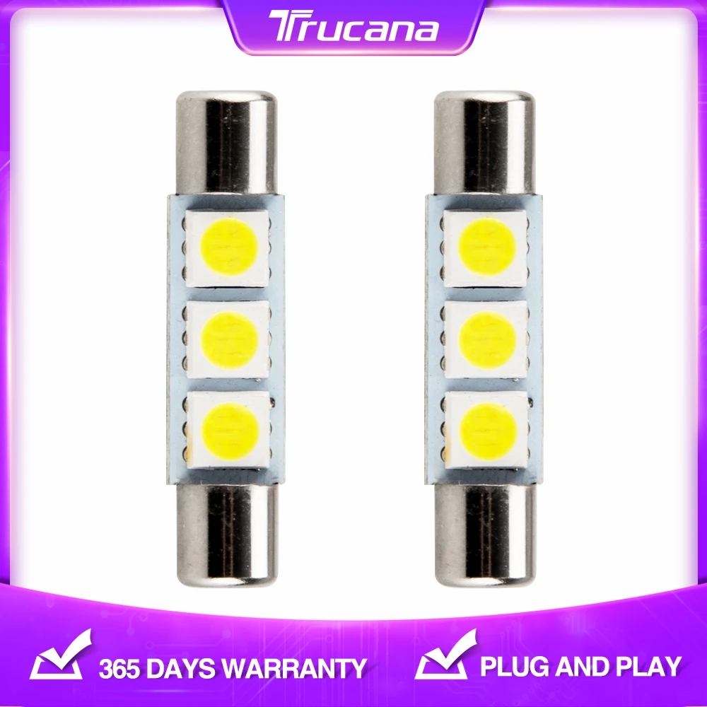 Trucana 2pcs 29mm Festoon LED C5W Car 3 leds Auto Interior For Sun Visor Vanity Mirror Lights DC 12V
Trucana 2pcs 29mm Festoon LED C5W Car 3 leds Auto Interior For Sun Visor Vanity Mirror Lights DC 12V