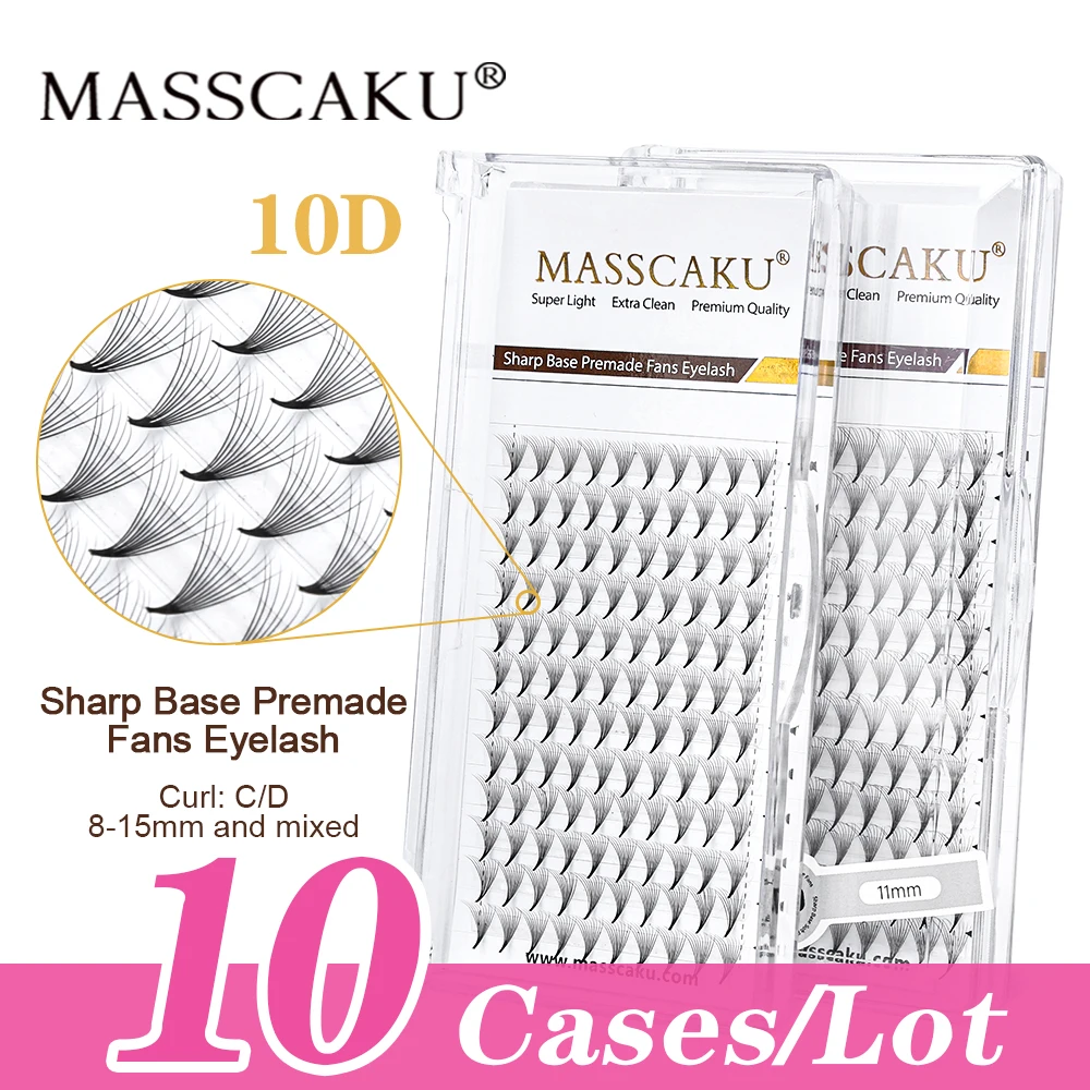 10cases/lot MASSCAKU Narrow Pointy Base Sharp Stem Premade Volume Slim Thin Pointy Base 3D/4D/6D/8D lndividual Eyelash Extension
10cases/lot MASSCAKU Narrow Pointy Base Sharp Stem Premade Volume Slim Thin Pointy Base 3D/4D/6D/8D lndividual Eyelash Extension