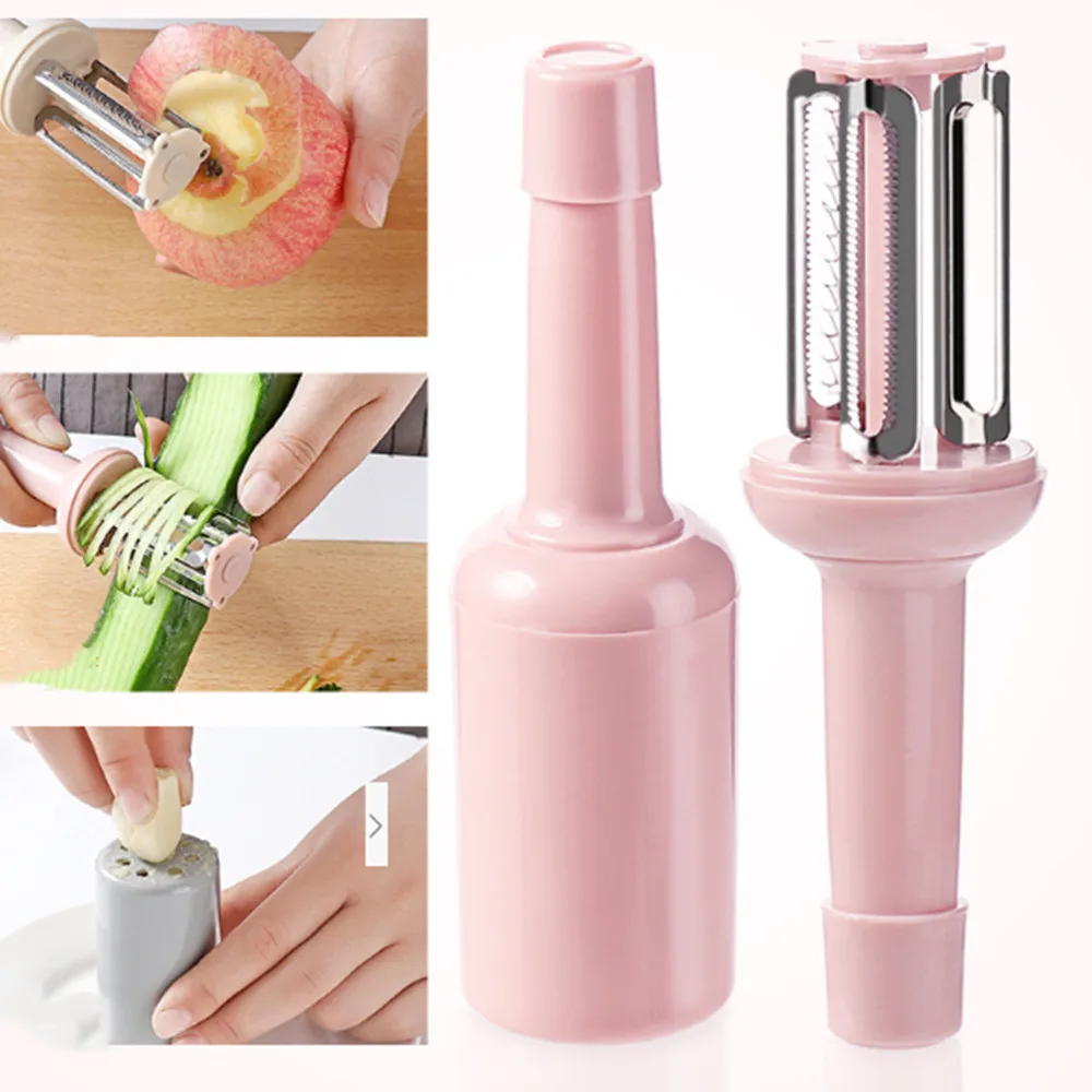 3-in-1 Multifunctional Peeling Knife with Lid, Fruit Potato Peeling Knife Ginger Garlic Grinder, Melon Peel Grater Kitchen Tool
3-in-1 Multifunctional Peeling Knife with Lid, Fruit Potato Peeling Knife Ginger Garlic Grinder, Melon Peel Grater Kitchen Tool