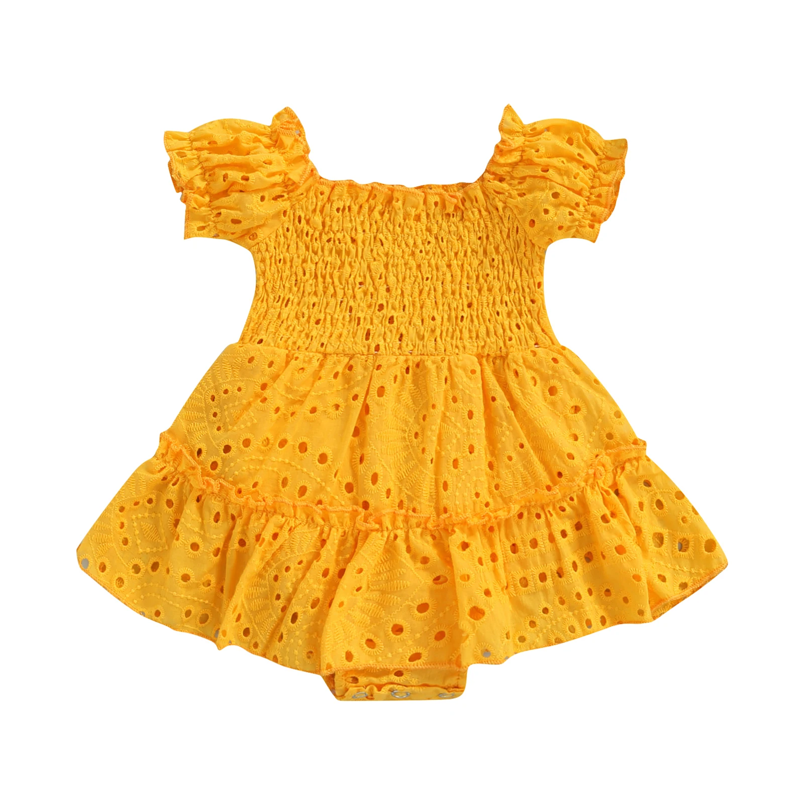 Baby Girl's Romper Dress Puff Short Sleeve Square Neck Hollow Out Romper Dresses Summer Clothing
Baby Girl's Romper Dress Puff Short Sleeve Square Neck Hollow Out Romper Dresses Summer Clothing