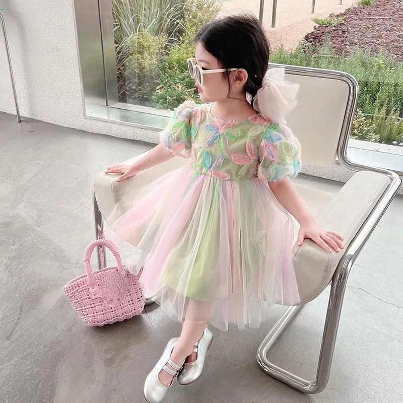 Girls Sweet Dress Princess Wedding Dress Short Sleeve Floral Girls Party Dresses Children Prom Gown Vestidos
Girls Sweet Dress Princess Wedding Dress Short Sleeve Floral Girls Party Dresses Children Prom Gown Vestidos