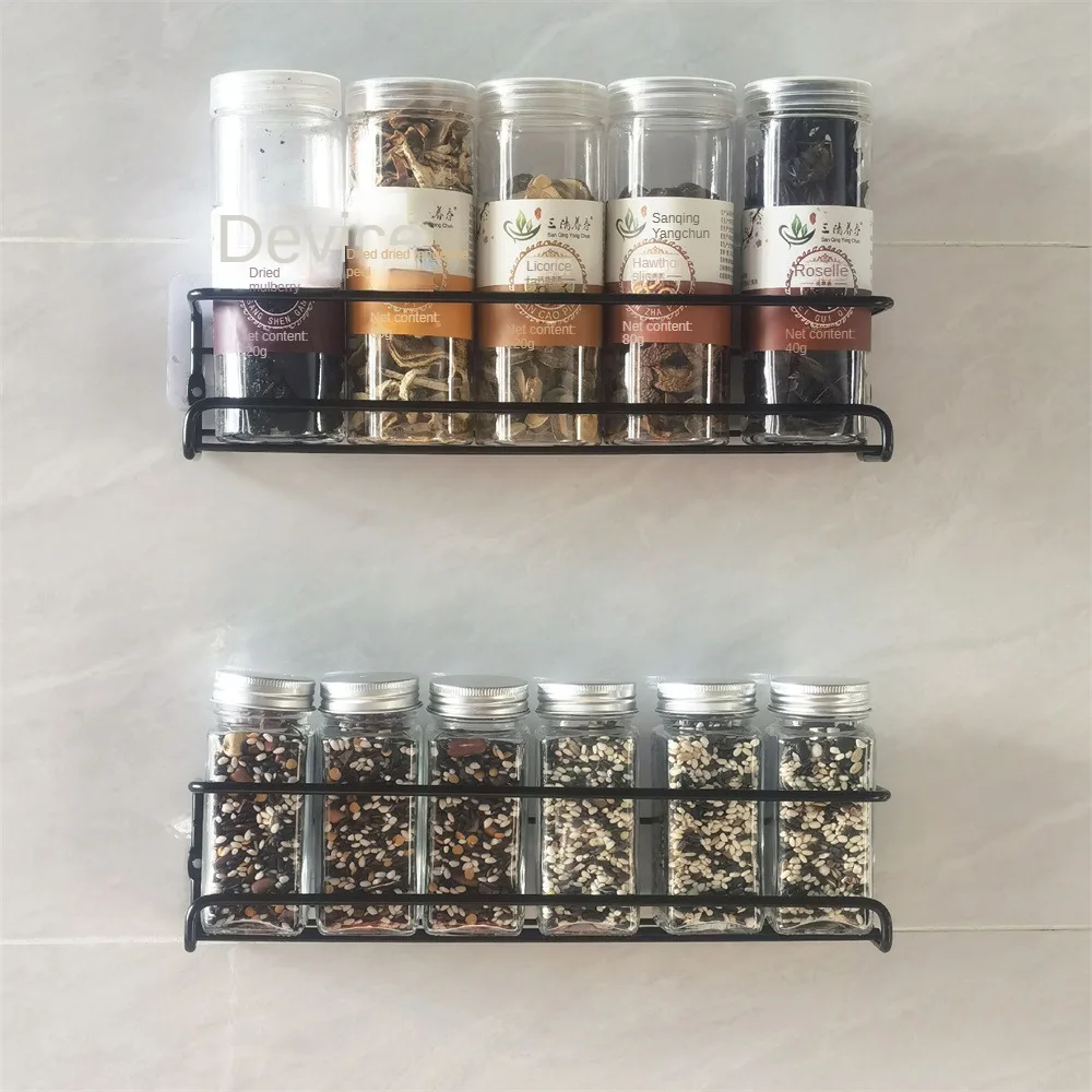 Metal Condiments Rack Simple High Quality Kitchen Organizer 2023 Wall-mounted Storage Rack Perforation-free Kitchen Shelf
Metal Condiments Rack Simple High Quality Kitchen Organizer 2023 Wall-mounted Storage Rack Perforation-free Kitchen Shelf
