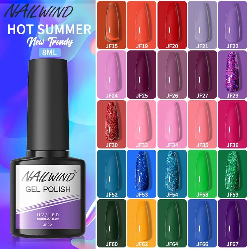 NAILWIND 8ml Nail Polish Gel UV Led Esmaltes Glitter Semi-permanent Varnish Hybrid Base Top Coat Gel Enamels Polish Nail Art
NAILWIND 8ml Nail Polish Gel UV Led Esmaltes Glitter Semi-permanent Varnish Hybrid Base Top Coat Gel Enamels Polish Nail Art