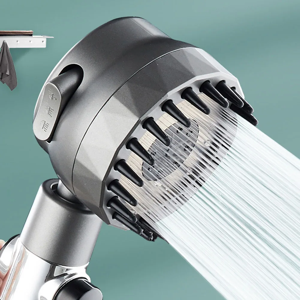 

High Pressure Water Saving Rain Shower Head Shower Head Shower Faucet 27*8cm ABS Interface G1/2 Three Mode Sprayer