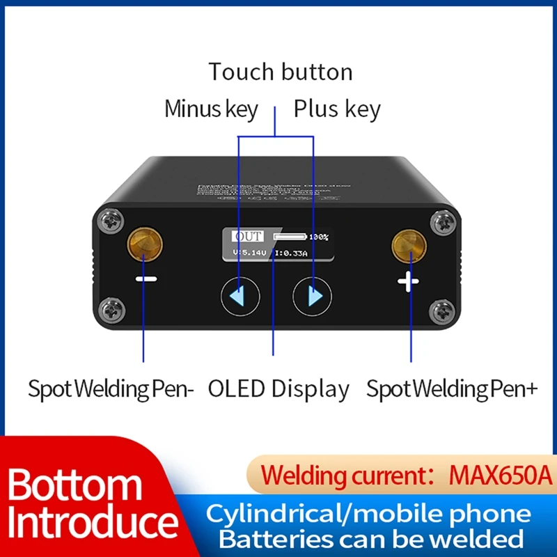 Handheld Mini Spot Welder Kit With Welding Pen+Nickel Sheet 5500Mah Battery Portable 18650 Battery Pack Welding Tool
Handheld Mini Spot Welder Kit With Welding Pen+Nickel Sheet 5500Mah Battery Portable 18650 Battery Pack Welding Tool