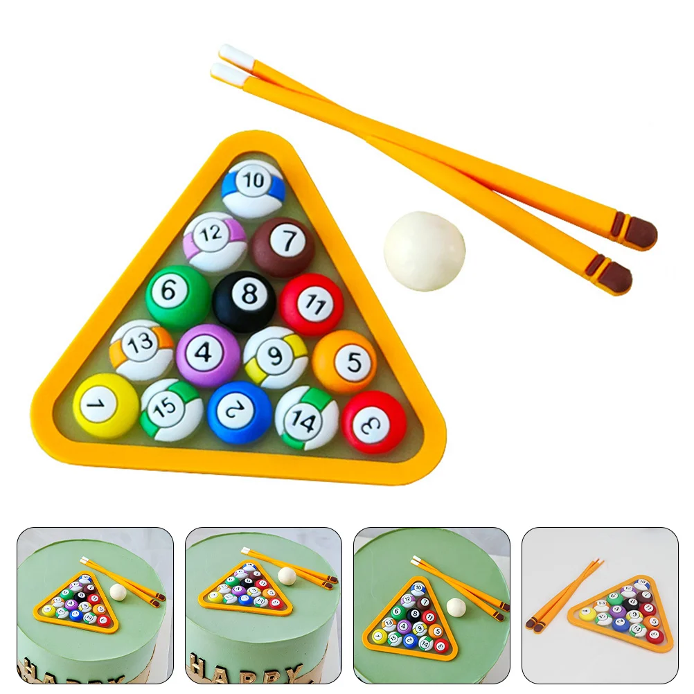 2Sets Adorable Billiards Cake Decor Billiards Adornment Baking DIY Billiards Decor
2Sets Adorable Billiards Cake Decor Billiards Adornment Baking DIY Billiards Decor
