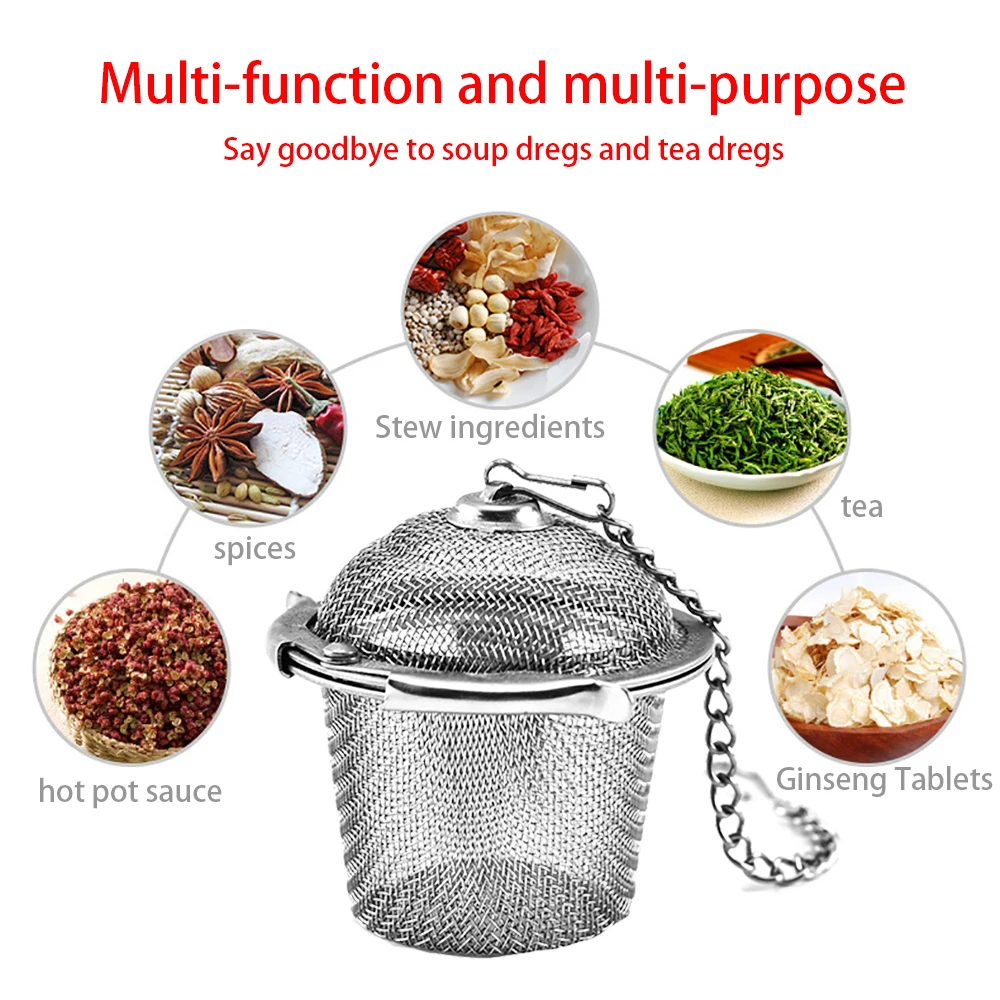 Stainless Steel Tea Infuser Kitchen Teapot Tray Spice Tea Strainer Herbal Teaware Reusable Mesh Filter Kitchen Accessories Tools
Stainless Steel Tea Infuser Kitchen Teapot Tray Spice Tea Strainer Herbal Teaware Reusable Mesh Filter Kitchen Accessories Tools