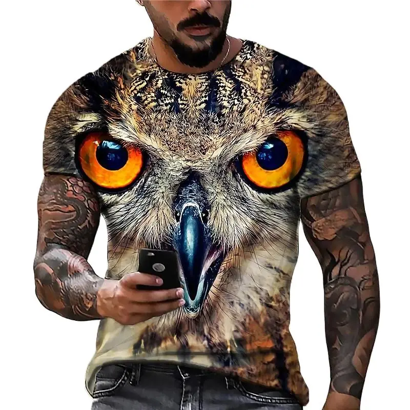 Summer Men's Short Sleeve Animal Owl 3D Print Harajuku Street Top Round Neck Loose T-shirt Extra Large
Summer Men's Short Sleeve Animal Owl 3D Print Harajuku Street Top Round Neck Loose T-shirt Extra Large