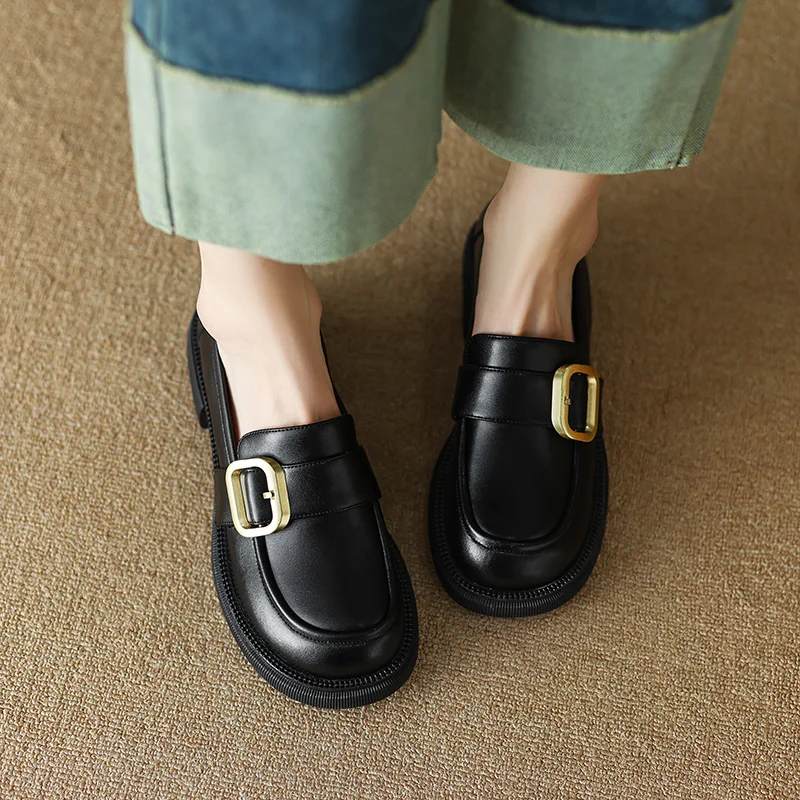 2023 New Spring Women Shoes Genuine Leather Shoes Women Fashion retro Flats Square Toe Low Heel Women Loafers Brown Shoes
2023 New Spring Women Shoes Genuine Leather Shoes Women Fashion retro Flats Square Toe Low Heel Women Loafers Brown Shoes