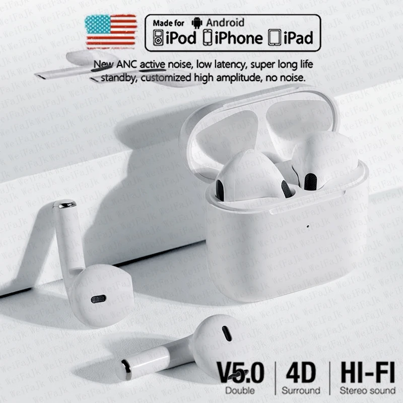 Original Air Pro 4 TWS Wireless Headphones Fone Bluetooth Earphone Mic Pods In Ear Earbuds Sport Headset For Apple iPhone Xiaomi
Original Air Pro 4 TWS Wireless Headphones Fone Bluetooth Earphone Mic Pods In Ear Earbuds Sport Headset For Apple iPhone Xiaomi