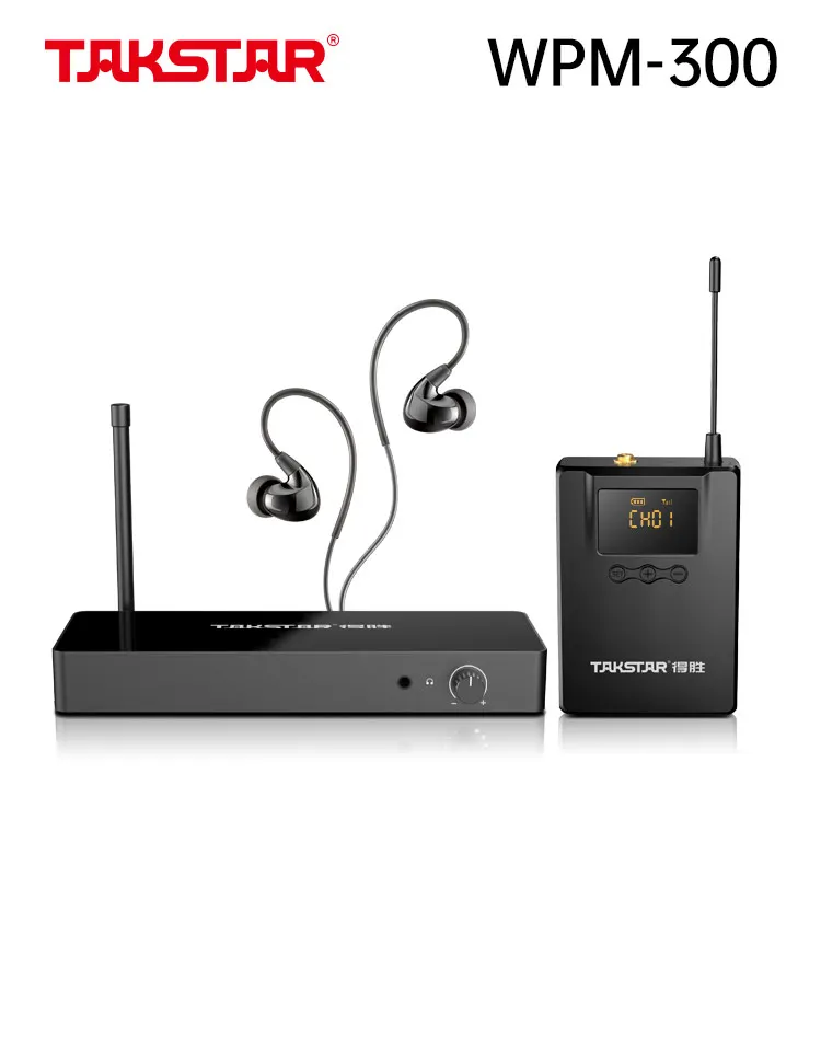 Беспроводная система наблюдения за ушами Takstar WPM-300 UHF 520-600 МГц профессиональный