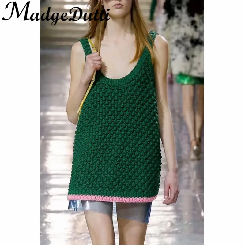 10.8 MadgeDutti Fashion Patchwork Color Popcorn Particle Suspender Knitted Vest Top Women
10.8 MadgeDutti Fashion Patchwork Color Popcorn Particle Suspender Knitted Vest Top Women