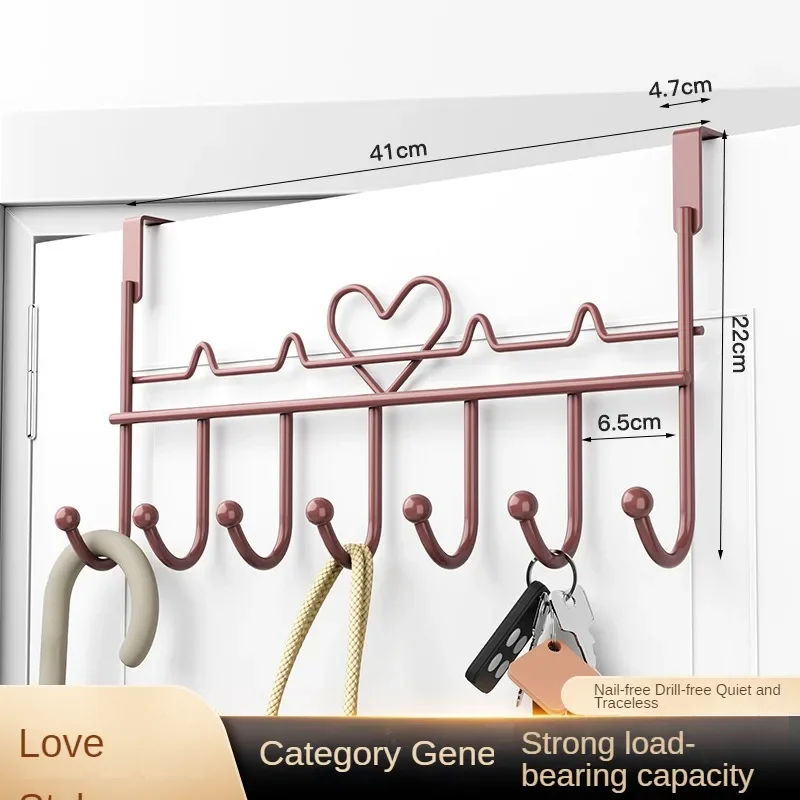 За дверными крючками, бытовые настенные крючки для хранения, вешалка без удара, дверные крючки для домашнего хранения