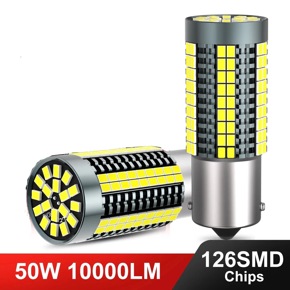 Супер белый светодиодный сигнал поворота 1156 BA15S 126smd, фонарь заднего хода, поворотник 6000K 50 Вт, автомобильные аксессуары, 2 шт.
Супер белый светодиодный сигнал поворота 1156 BA15S 126smd, фонарь заднего хода, поворотник 6000K 50 Вт, автомобильные аксессуары, 2 шт.