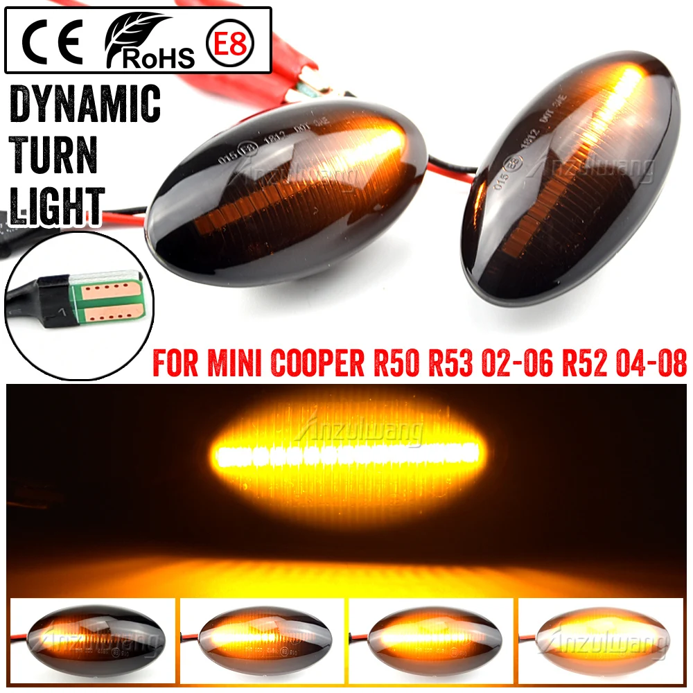 2 шт., последовательный боковой маркер для BMW MINI Cooper R50 R52 R53 2002-2008
2 шт., последовательный боковой маркер для BMW MINI Cooper R50 R52 R53 2002-2008