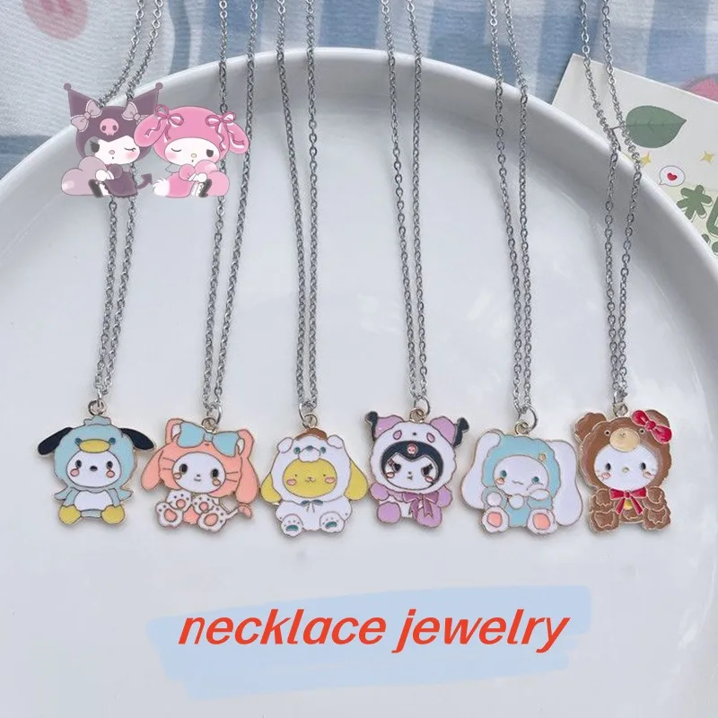 Kawaii HelloKitty Necklace Japanese Anime Doll High-Value Girl Clavicle Chain Kuromi Pendant Chain Student Children Gift Toy
Kawaii HelloKitty Necklace Japanese Anime Doll High-Value Girl Clavicle Chain Kuromi Pendant Chain Student Children Gift Toy