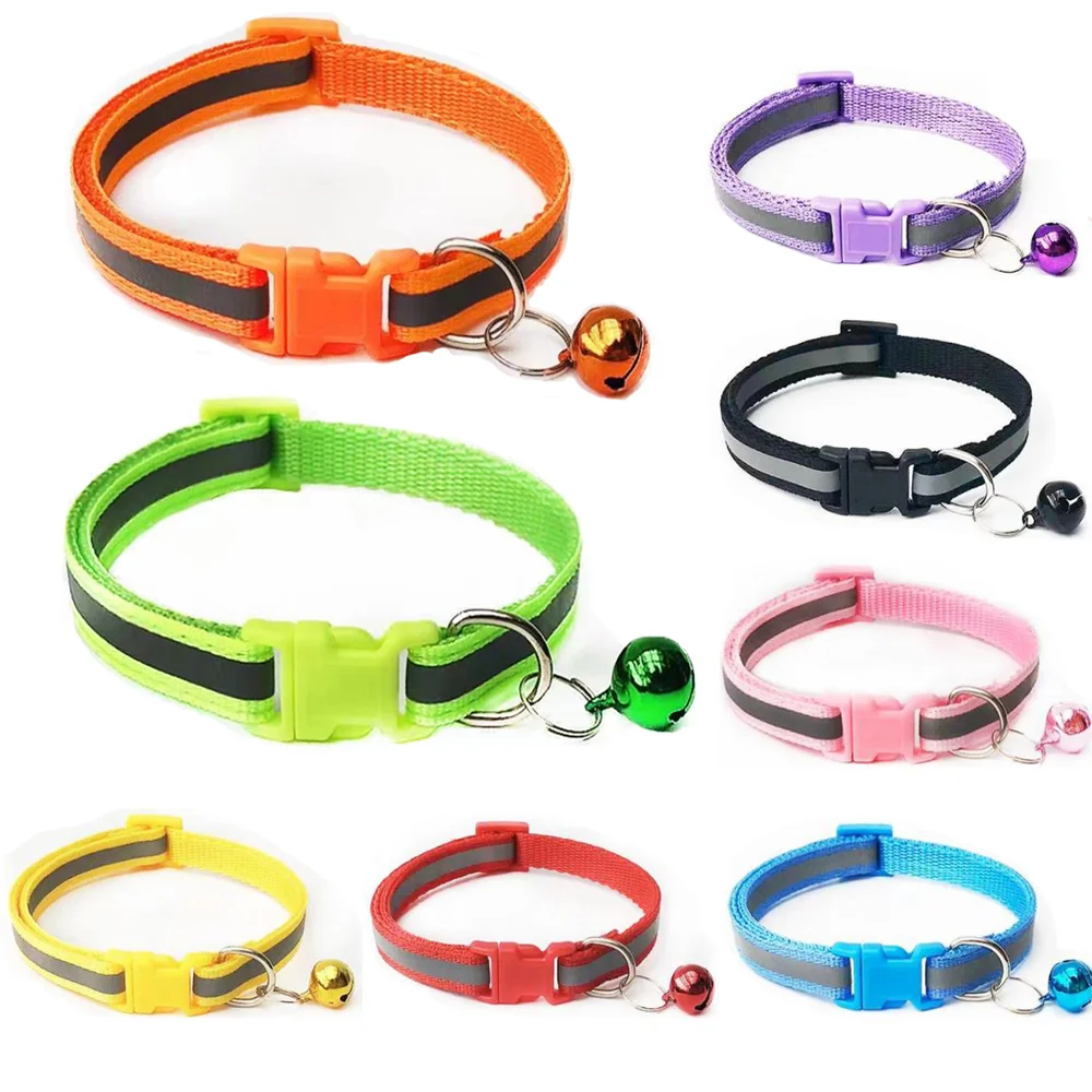 Reflective Breakaway Cat Collar Neck Ring Necklace Bell Pet Supplies Safety Elastic Adjustable Reflective Collar Pet Products
Reflective Breakaway Cat Collar Neck Ring Necklace Bell Pet Supplies Safety Elastic Adjustable Reflective Collar Pet Products