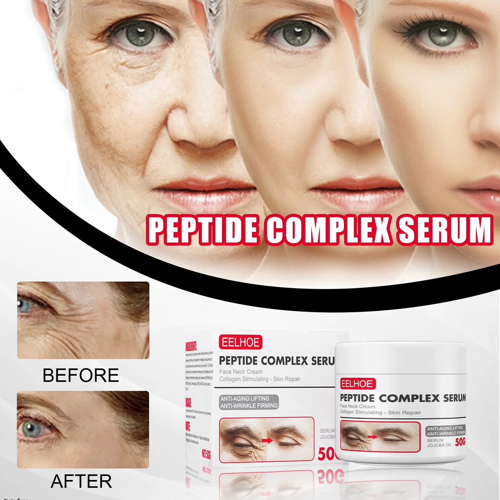 Hyaluronic Acid Anti-Wrinkle Cream Instant Anti Aging Firming Lifting Fade Fine Line Face Cream Moisturizing Nourish Skin Care
Hyaluronic Acid Anti-Wrinkle Cream Instant Anti Aging Firming Lifting Fade Fine Line Face Cream Moisturizing Nourish Skin Care
