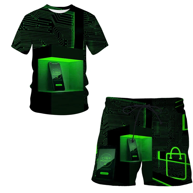 AI Technology Series Clothing T-shirt Shorts Set 2pcs Harajuku Boys Summer 3D Print 2022 New Suit O Neck Beach Short Casual Tops
AI Technology Series Clothing T-shirt Shorts Set 2pcs Harajuku Boys Summer 3D Print 2022 New Suit O Neck Beach Short Casual Tops