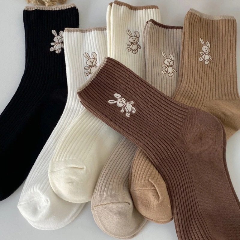 New Women'S Pure Cotton High Quality Solid Color Socks Kawaii Casual Girls Sweet Socks Animal Pattern Rabbit Embroidered Socks
New Women'S Pure Cotton High Quality Solid Color Socks Kawaii Casual Girls Sweet Socks Animal Pattern Rabbit Embroidered Socks