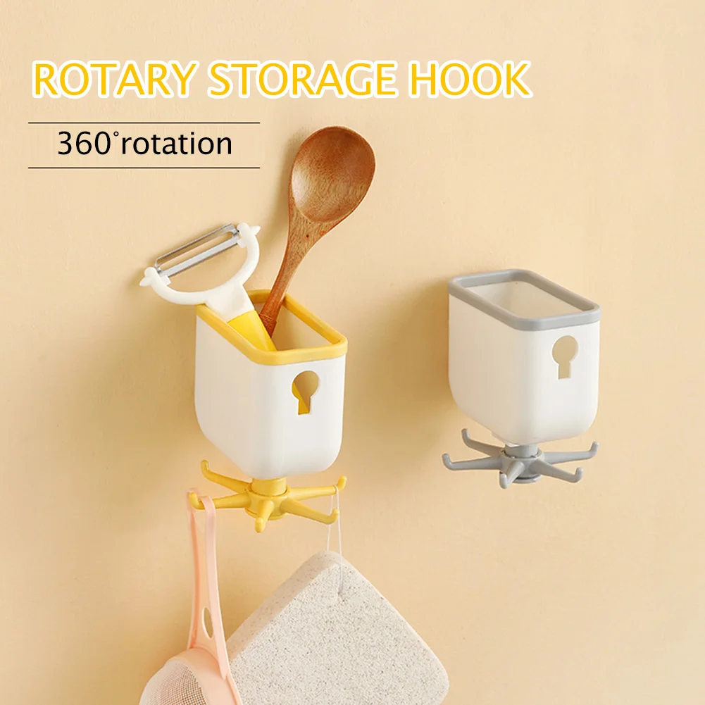 Rotating Seamless Hook 360-Degree Multi-function Wall Mounted Hanging Organizer Kitchen Storage Rack with 6 Hooks
Rotating Seamless Hook 360-Degree Multi-function Wall Mounted Hanging Organizer Kitchen Storage Rack with 6 Hooks
