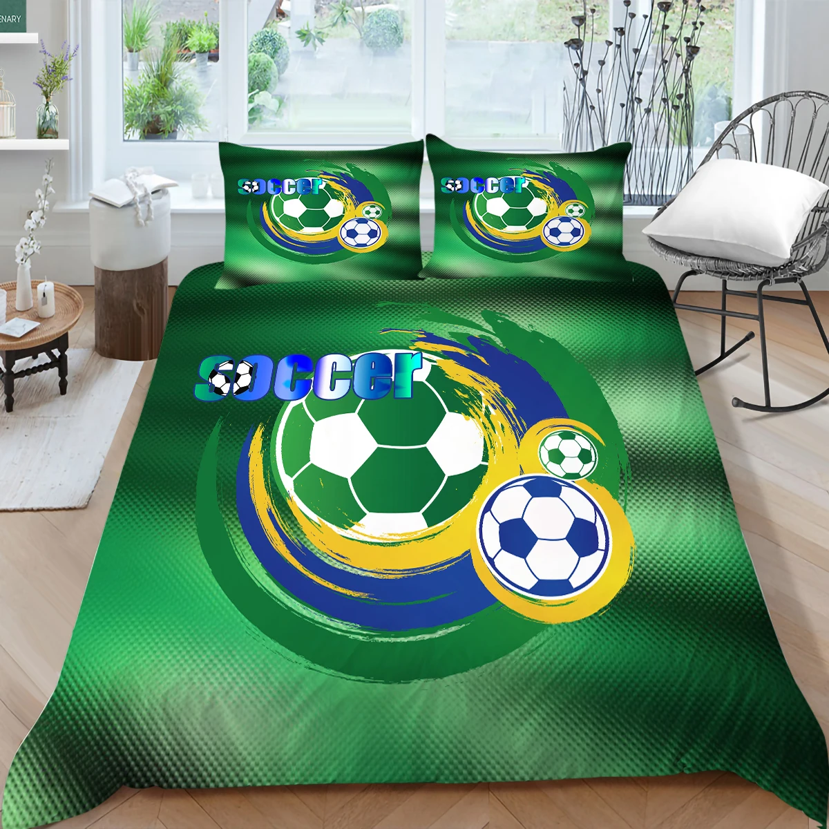 Комплекты постельного белья с 3D рисунком футбольного мяча, Детский Комплект постельного белья с пододеяльником и наволочкой, двойной компл...
Комплекты постельного белья с 3D рисунком футбольного мяча, Детский Комплект постельного белья с пододеяльником и наволочкой, двойной компл...