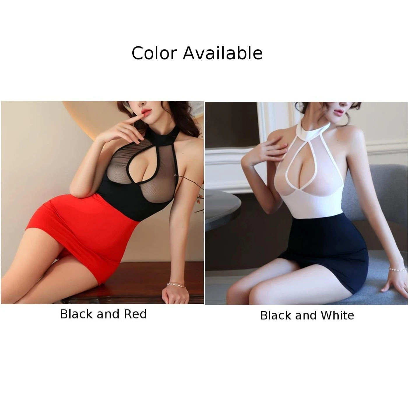 Women Sexy Uniform Cosplay Sheer Mesh See Through Hollow Breast Exposing Erotic Bodycon Dress Halter Package Hip Skirt Lingerie
Women Sexy Uniform Cosplay Sheer Mesh See Through Hollow Breast Exposing Erotic Bodycon Dress Halter Package Hip Skirt Lingerie